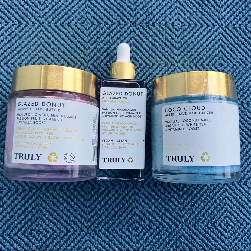 Trades Welcome!  TRULY Set: Glazed Donut Oil & Butter   +Coco Cloud moisturizer